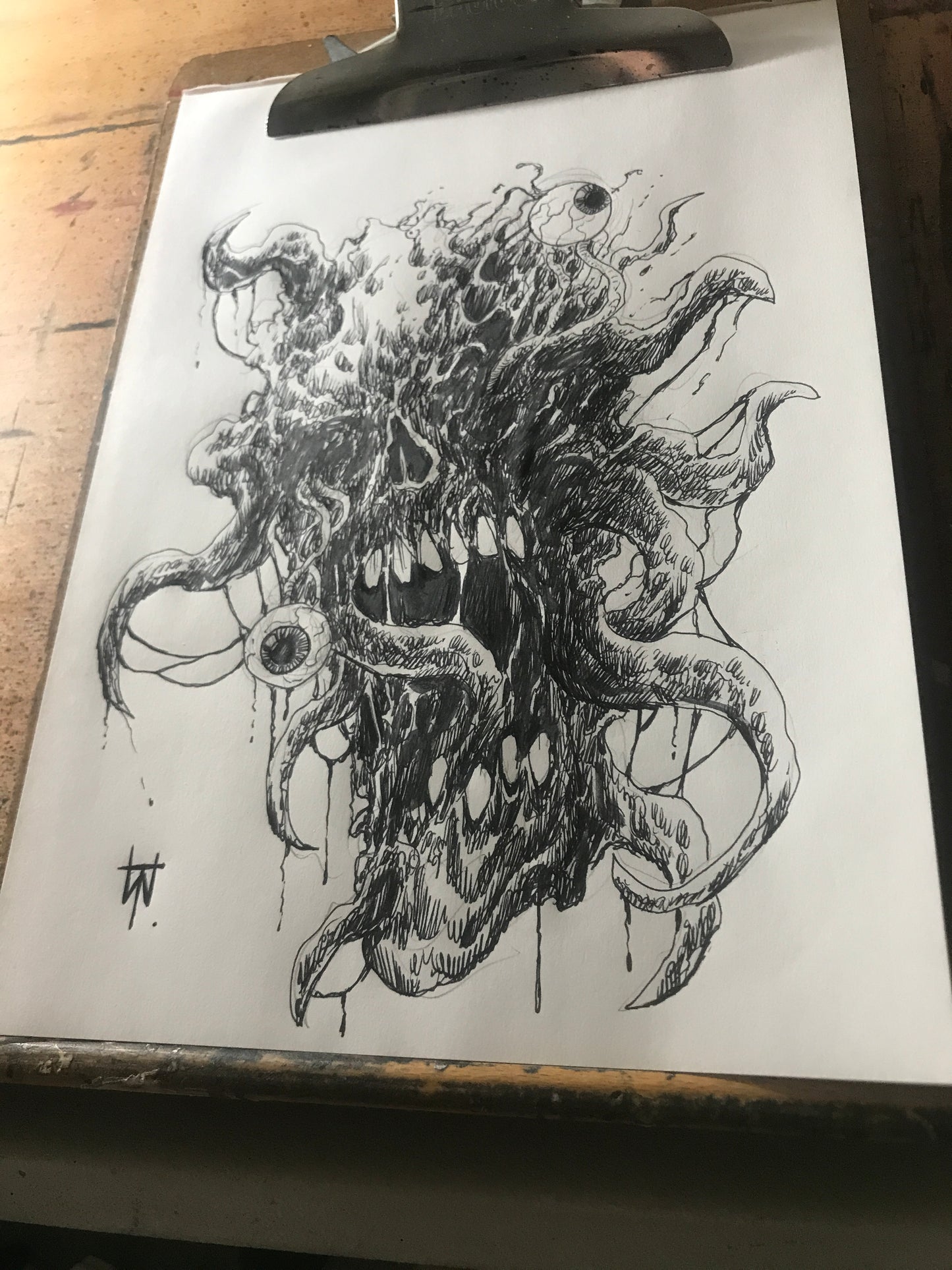 Original Horror Sketch Bundle of 3 Designs For Art Collectors