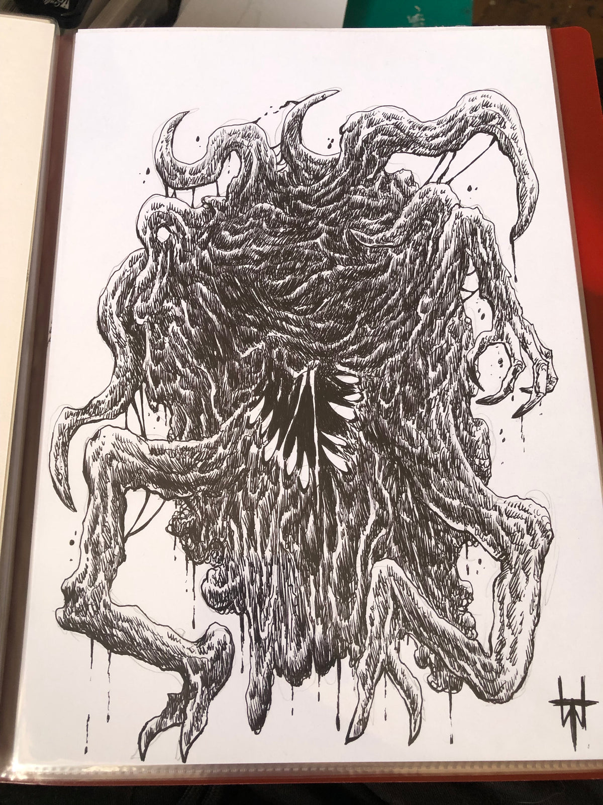 Cosmic Horror Creature Ink Sketch