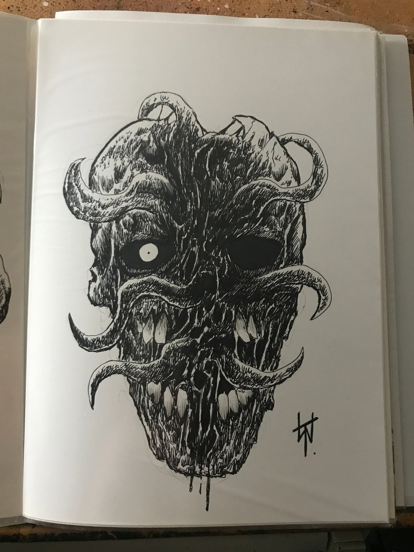 Creeping Evil Ink Sketch