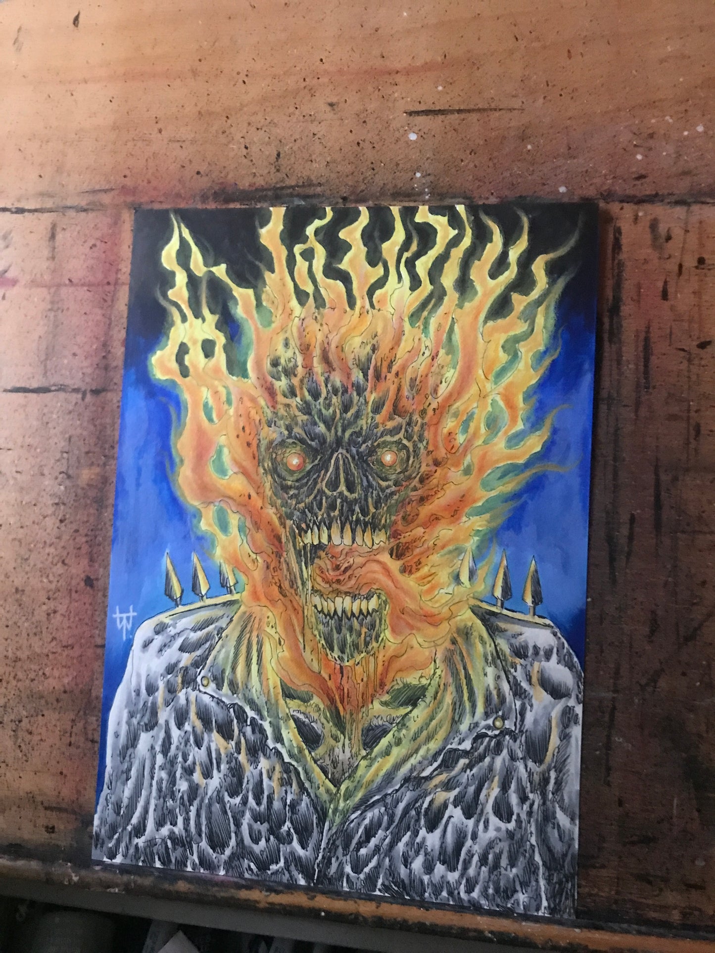 A4 Original Ghost Rider Artwork
