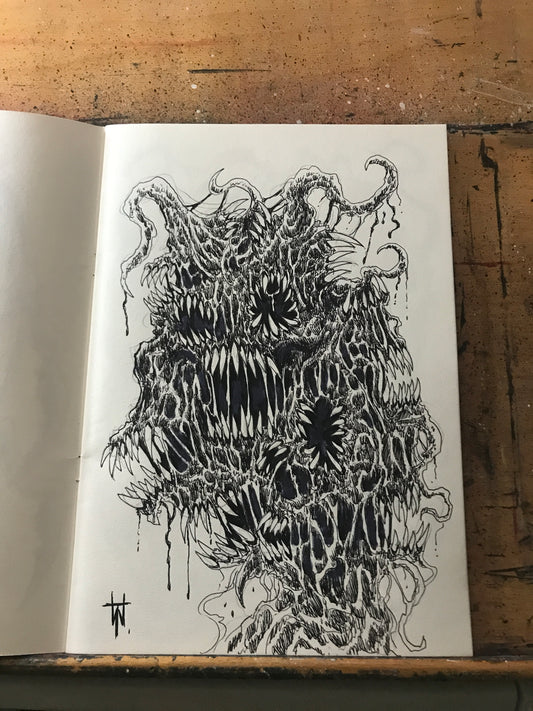 Original A4 Cosmic Black Ink Sketch