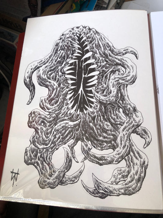 Two Creature Ink Drawings