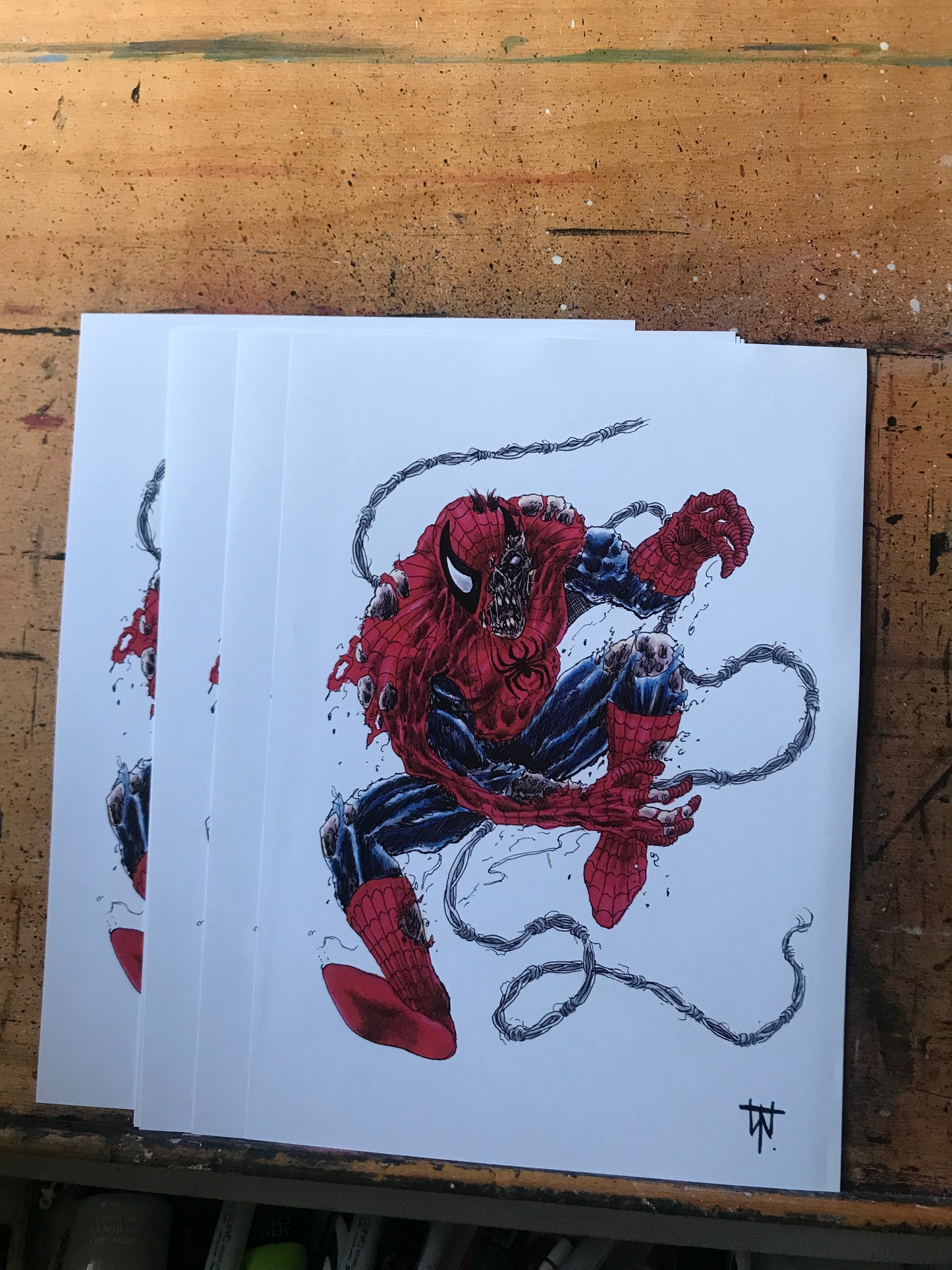 Dark Spiderman A4 Art Prints