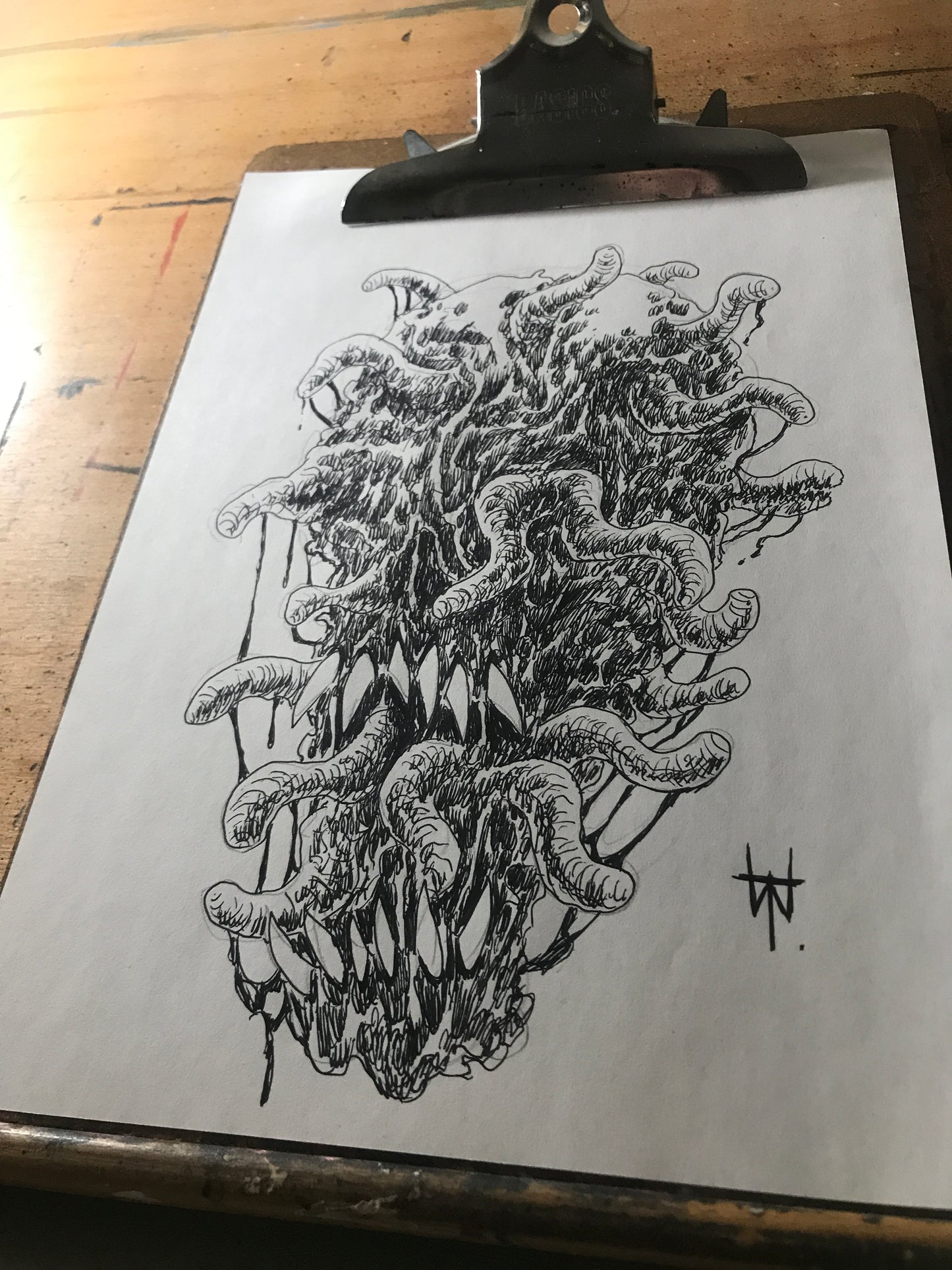Infested Demon Skull Art