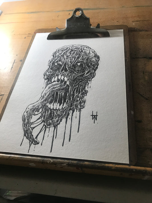 Original Horror Sketch Bundle of 3 Designs For Art Collectors
